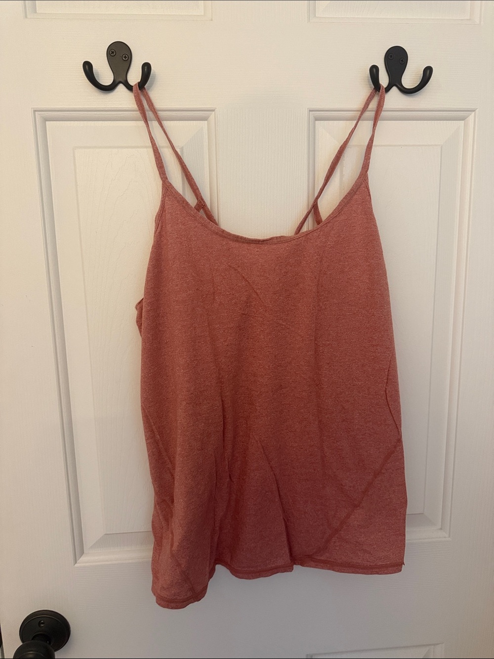 Zella Double-Strap Scoop Tank - Rusty Rose